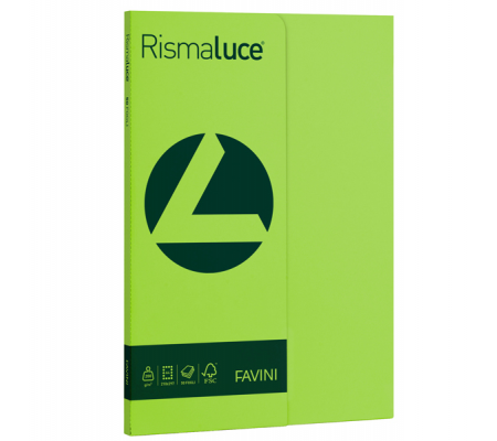 Carta Rismaluce Small - A4 - 200 gr - pistacchio 54 - conf. 50 fogli - Favini - A69M544 - 8007057615272 - DMwebShop