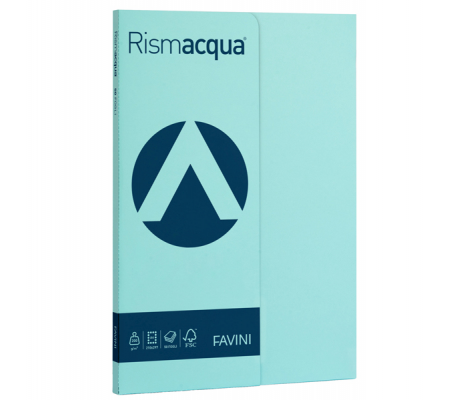 Carta Rismacqua Small - A4 - 200 gr - celeste 08 - conf. 50 fogli - Favini - A69T544 - 8007057615449 - DMwebShop