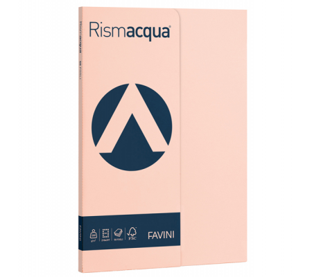 Carta Rismacqua Small - A4 - 200 gr - salmone 05 - conf. 50 fogli - Favini - A695544 - 8007057615470 - DMwebShop