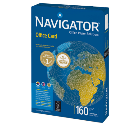 Carta Office Card 160 - A4 - 160 gr - bianco - conf. 250 fogli - Navigator - 02 A4 160 NAV - 5602024381377 - DMwebShop