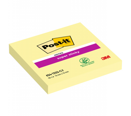 Blocco foglietti Super Sticky - giallo Canary - 76 x 76 mm - 90 fogli - Post-it - 7100290155 - 4064035065690 - DMwebShop