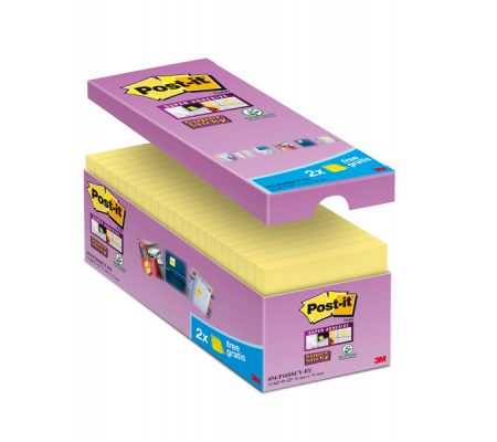 Blocco foglietti Super Sticky giallo Canary - 76 x 76 mm - 90 fogli - conf. 16 blocchi - Post-it - 7100235021 - 051141381008 - DMwebShop