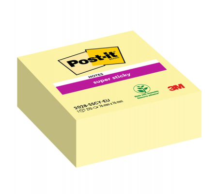 Blocco foglietti Cubo - giallo Canary - 76 x 76 mm - 270 fogli - Post-it 29831 - 7100263311 - 051141401492 - DMwebShop