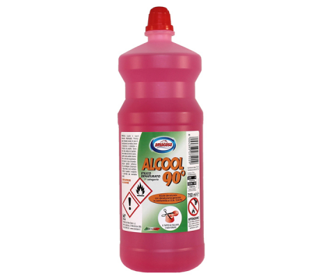 alcool etilico denaturato 90 gradi - 750 ml - amacasa - alcool 90 gradi - 8004393075029 - dmwebshop