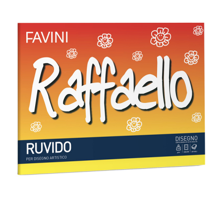 Album Raffaello - 24 x 33 cm - 100 gr - 20 fogli ruvido - conf. 10 pezzi - Favini - A104614 - 8007057316018 - DMwebShop