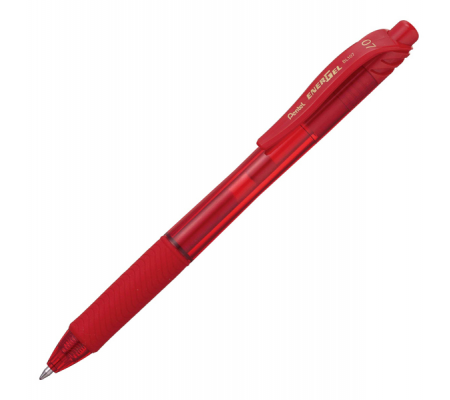 Roller a scatto Energel x BL107 - punta 0,7 mm - rosso - Pentel - BL107-BX - 884851006776 - DMwebShop