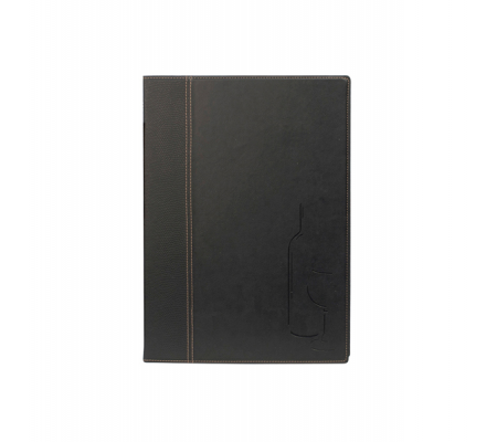 Carta dei vini Trendy - A4 - 24 x 34 cm - nero - 1 inserto doppio incluso - Securit - MC-TRWC-BL - 8717624240805 - DMwebShop