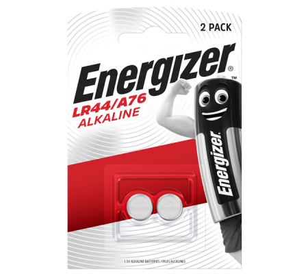 Pile LR44/A76 Alkaline - specialistiche - blister 2 pezzi - Energizer - E300781500 - 7638900083071 - DMwebShop