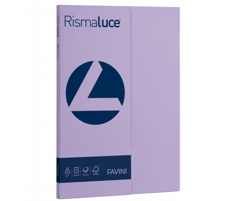 Carta Rismaluce Small - A4 - 200 gr - viola 49 - conf. 50 fogli - Favini - A69J544 - 8007057615289 - DMwebShop