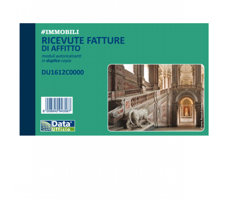 Blocco ricevute - fatture di affitto - 50-50 copie autoricalcanti - 16,8 x 10 cm - Data Ufficio - DU1612C0000 - 8008842585053 - DMwebShop