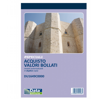 Blocco distinta acquisto carte valori - 50-50 copie autoricalcanti - 21,5 x 14,8 cm - Data Ufficio - DU1649C0000 - 8008842585299 - DMwebShop