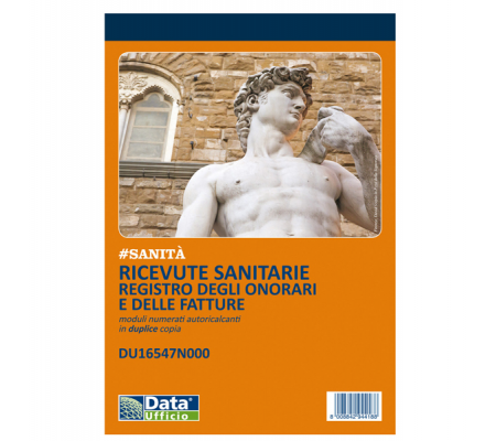 Blocco registro onorari-fatture ricevute sanitarie - 50-50 copie numerate autoricalcanti - 21,5 x 14,8 cm - Data Ufficio - DU16547N000 - 8008842585183 - DMwebShop