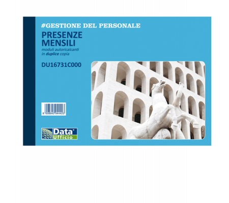 Blocco presenze mensili - 25-25 copie autoricalcanti - 14,8 x 21,5 cm - Data Ufficio - DU16731C000 - 8008842585305 - DMwebShop