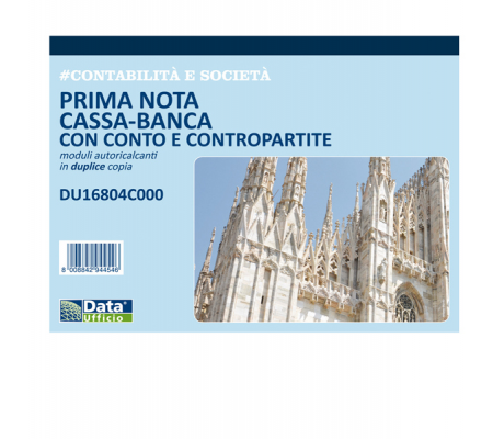 Blocco prima nota cassa - 50-50 copie autoricalcanti - 21,5 x 29,7 cm - Data Ufficio - DU16804C000 - 8008842585558 - DMwebShop