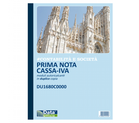 Blocco prima nota cassa-Iva - 50-50 copie autoricalcanti - 29,7 x 21,5 cm - Data Ufficio - DU1680C0000 - 8008842585541 - DMwebShop