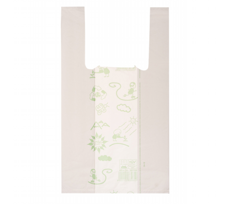 Shoppers Mini - 22 x 40 cm - mater-bi - bianco - scatola 500 pezzi - No Brand - G1D005H - 8054154230228 - DMwebShop