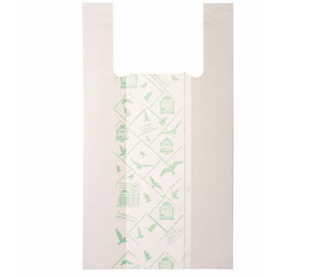 Shoppers Midi - 28 x 50 cm - mater-bi - bianco - scatola 500 pezzi - G1D008S - 8054154230167 - DMwebShop