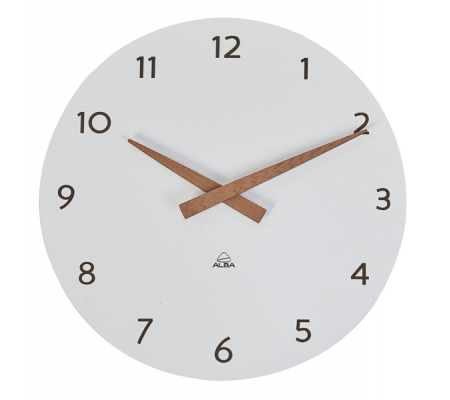 Orologio da parete HorMilena - Ø 30 cm - bianco-legno - Alba - HORMILENA BC - 3129710017034 - DMwebShop