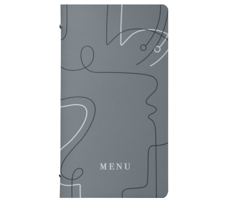 Portamenu' linea Linee - 18 x 31,6 cm - Grigio tortora - Stilcasa - F360081 - 8033630026050 - DMwebShop