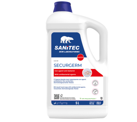 Sapone liquido con antibatterico Securgerm - 5 kg - Sanitec - 1031 - DMwebShop