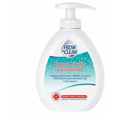 Sapone liquido disinfettante - 300 ml - FresheClean - 06-0245 - 8002340016477 - DMwebShop