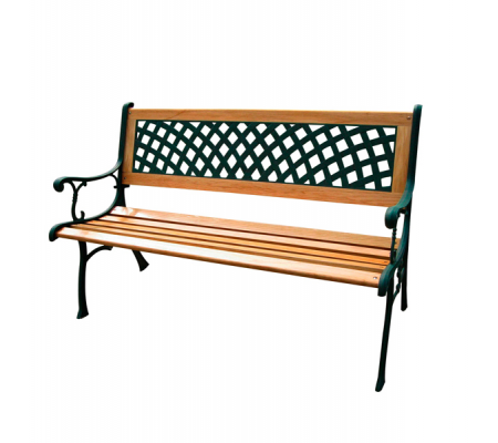 Panca da giardino Rombo - in ghisa e legno - 74 x 52 x 125 cm - Garden Friend - P1283001 - 8023755037253 - DMwebShop