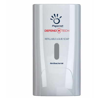 Dispenser antibatterico Defend Tech - per sapone liquido e gel - Papernet - 416149 - 08024929261498 - DMwebShop