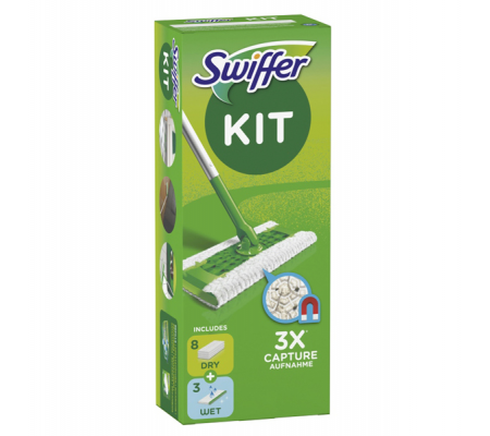 Dry Starter Kit completo - 8 panni + 3 panni wet - Swiffer - PG136 - 8001841276113 - DMwebShop