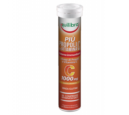 Integratore Piu' Propoli con vitamina C - gusto arancia - 20 compresse (88 gr cad.) - Equilibra - ECP - 8000137004362 - DMwebShop