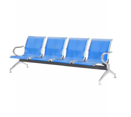 Panca attesa - 4 posti - in acciaio - blu - Serena Group - SJ830B-4 - DMwebShop