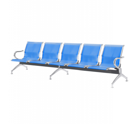 Panca attesa - 5 posti - in acciaio - blu - Serena Group - SJ830B-5 - DMwebShop