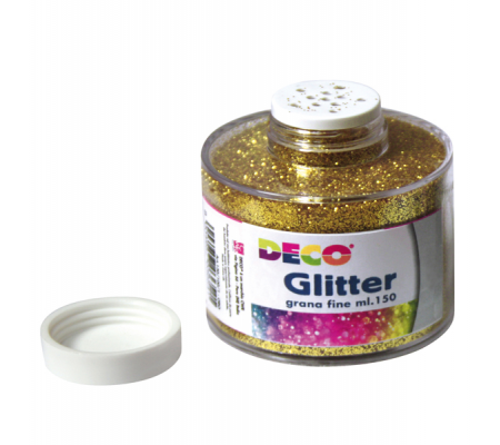 Barattolo Glitter - grana fine - 150 ml - oro - Deco - 130/100/1 - DMwebShop