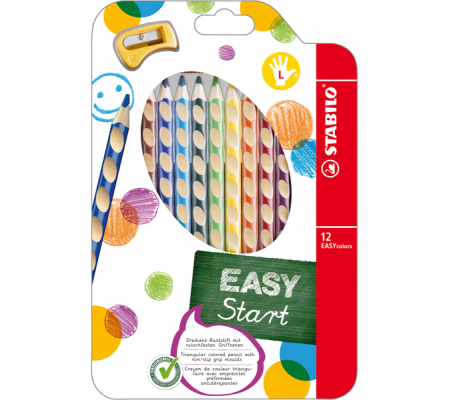 Pastelli Easycolors - Ø mina 4,2 mm - per mancini - astuccio 12 colori - Stabilo - 331/12 - 4006381398695 - DMwebShop