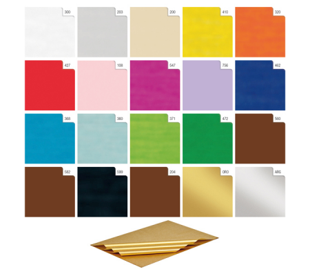 Carta velina - 50 x 70 cm - 24 gr - oro - busta 25 fogli - Rex Sadoch - KV205ORO - 8006715206203 - DMwebShop