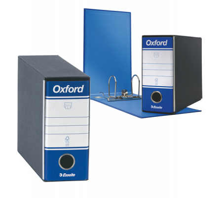 Registratore Oxford G81 - dorso 8 cm - memorandum 23 x 18 cm - blu - conf. 6 pezzi - Esselte - 390781050 - 8004157741054 - DMwebShop