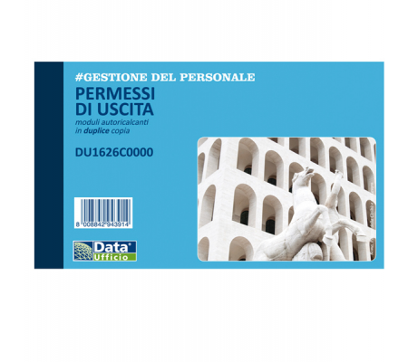 Blocco permessi di uscita - 50-50 copie autoricalcanti - 10 x 16,8 cm - Data Ufficio - DU1626C0000 - 8008842584971 - DMwebShop