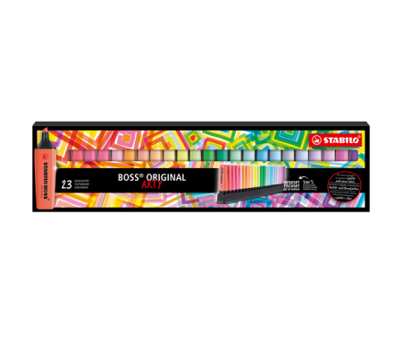 Evidenziatori Boss Original - colori assortiti fluo + pastel - deskset 23 pezzi - Stabilo - 7023-01-5-20 - 4006381577847 - DMwebShop