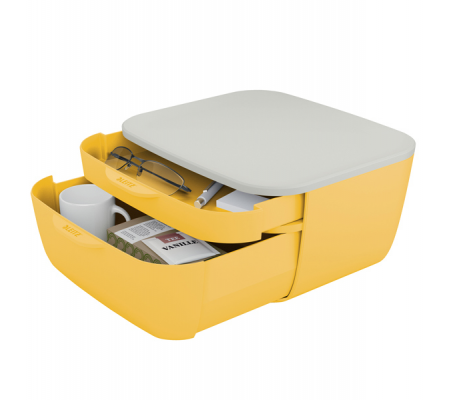 Cassettiera Cosy - 2 scomparti - giallo - Leitz - 53570019 - 4002432124756 - DMwebShop