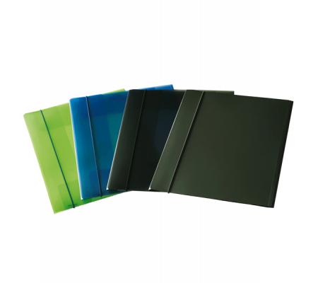 Cartellina con elastico - PPL - 3 lembi - 23,5 x 34,5 cm - trasparente verde - conf. 10 pezzi - Fellowes - U110-TV - 8015687009491 - DMwebShop