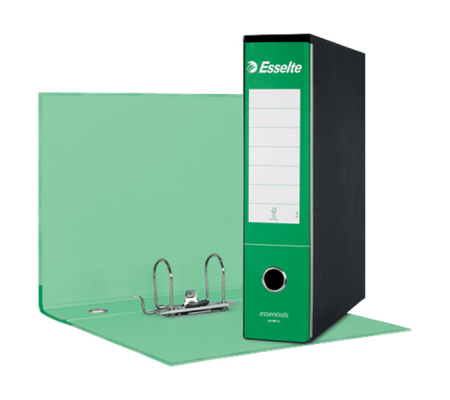 Registratore Essentials G75 - dorso 8 cm - protocollo - 23 x 33 cm - verde - conf. 6 pezzi - Esselte - 390775180 - 8004157775189 - DMwebShop