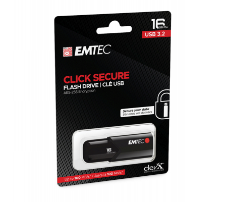 Memoria USB B120 ClickeSecure - 16 Gb - Emtec - ECMMD16GB123 - 3126170173300 - DMwebShop