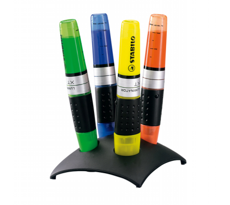 Evidenziatore Luminator - punta a scalpello - tratto 2 - 5 mm - set 4 colori - Stabilo - 7104-2 - 4006381176583 - DMwebShop