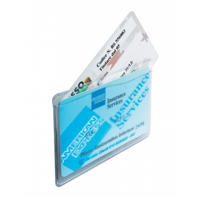 Porta Cards - 2 tasche - 9,5 x 6,5 cm - trasparente - conf. 50 pezzi - Favorit - 100500082 - 8006779993545 - DMwebShop