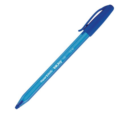 Penna a sfera con cappuccio Inkjoy 100 - punta 1 mm - blu - conf. 50 pezzi - Papermate - S0957130 - 3501170960905 - DMwebShop