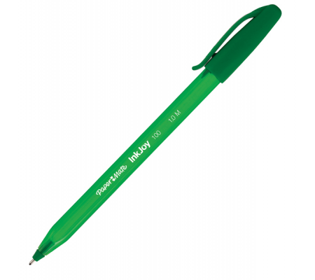 Penna a sfera con cappuccio Inkjoy 100 - punta 1 mm - verde - conf. 50 pezzi - Papermate - S0957150 - 3501170958117 - DMwebShop