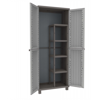 Armadio JWood 368 - 2 ante - 68 x 37,5 x 170 cm- PPL - effetto legno - grigio tortora - Terry - 1002716 - 8005646027161 - DMwebShop