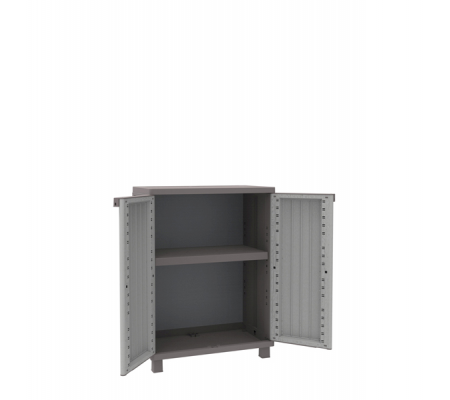 Armadietto JWood 68 - 2 ante - PPL effetto legno - 68 x 37,5 x 91,5 cm - grigio tortora Terry - 1002718 - 8005646027185 - DMwebShop