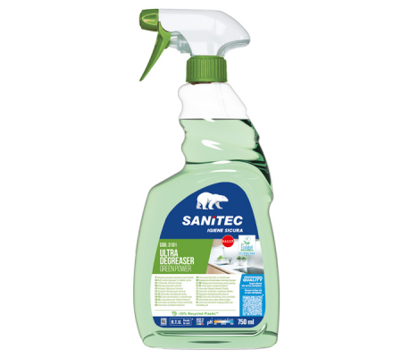 Sgrassatore universale Ultra Degreaser Green Power - trigger 750 ml - Sanitec - 3101 - 8032680393693 - DMwebShop