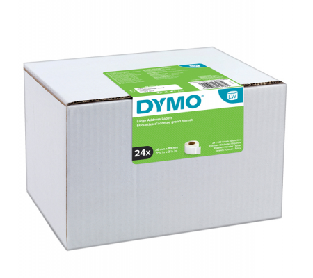 Rotolo etichette indirizzi estesi - 36 x 89 mm - bianco - 260 etichette-rotolo - LW - value pack 24 pezzi - Dymo - S0722390 - 5411313131872 - DMwebShop