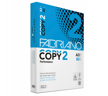 Carta Copy 2 - A3 - 80 gr - bianco - conf. 500 fogli - Fabriano - 94079944 - 8001348103370 - DMwebShop